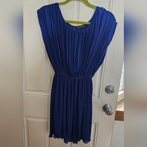 Royal Blue Pleated Dress